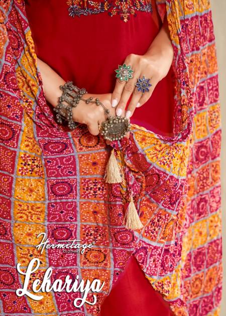 Lehariya By Hermitage Viscose Rayon Dress Material Catalog